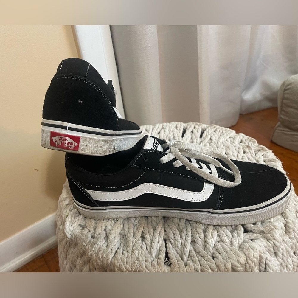 Vans Kids Black and White Sneakers